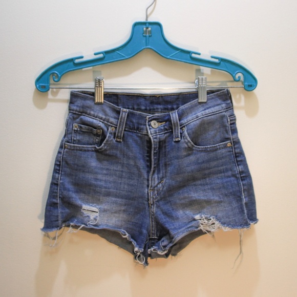 Levi's Pants - 501 Levi Frayed / Distressed Demin Shorts